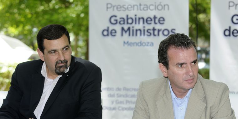 Relajados, Ciurca y Pérez encabezaron la presentación. Foto: Nacho Gaffuri / MDZ