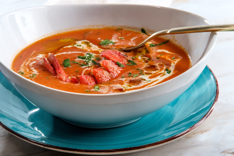 La langosta en sopa de tomate fue uno de los platos que cenó Trump en China. La langosta en sopa de tomate fue uno de los platos que cenó Trump en China.