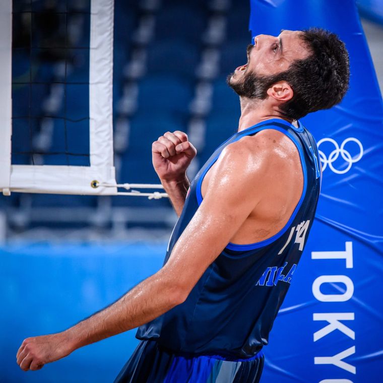 Paolo Nicolai, uno de los protagonistas del impresionante punto. Foto: Juegos Olimpicos