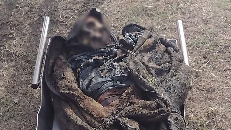 El esqueleto hallado estaba envuelto en una frazada