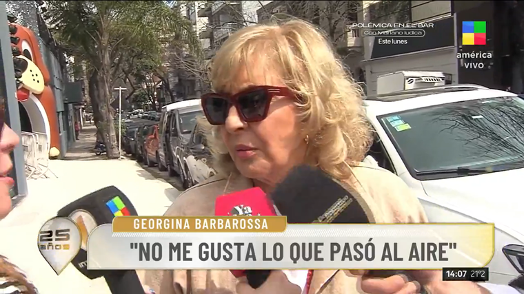 Georgina Barbarossa fue contundente. Foto: captura de video/ América TV. Georgina Barbarossa fue contundente. Foto: captura de video/ América TV.