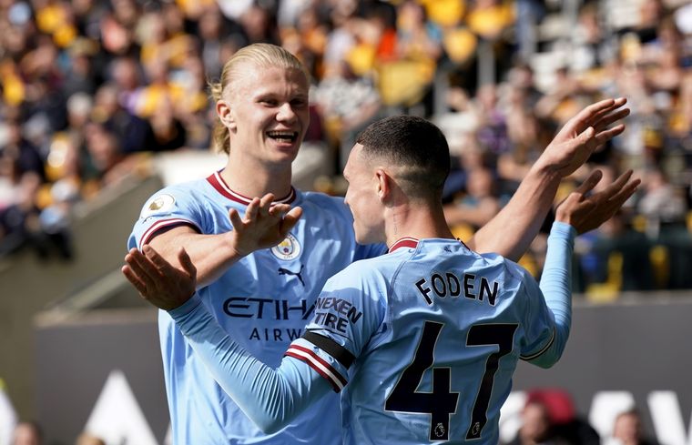 Haaland y Foden, autor de los goles. Foto: EFE