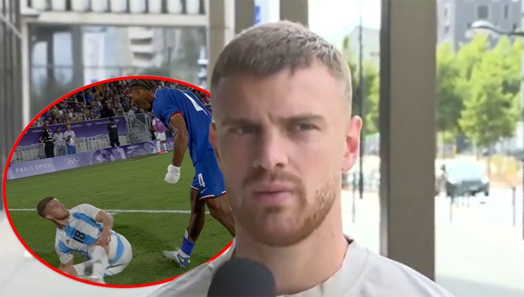 Lucas Beltrán habló tras las polémicas que se generaron durante el partido contra Francia. Foto: Captura ESPN y captura TyC Sports