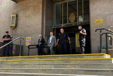 Victor Blanco a la salida de su indagatoria