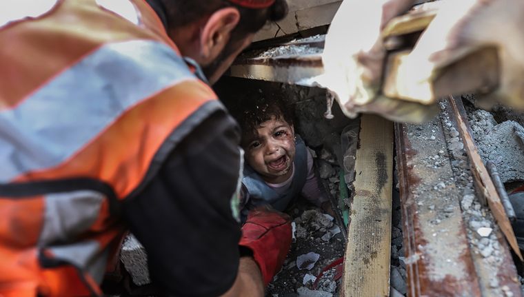 Save the children reveló un dato desolador sobre la cantidad de niños muertos en Gaza Foto: DPA