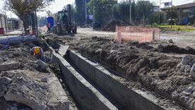 Obras en la calle Urquiza de Guaymallén
