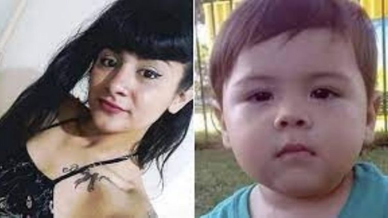 La sospechosa y el nene fallecido.