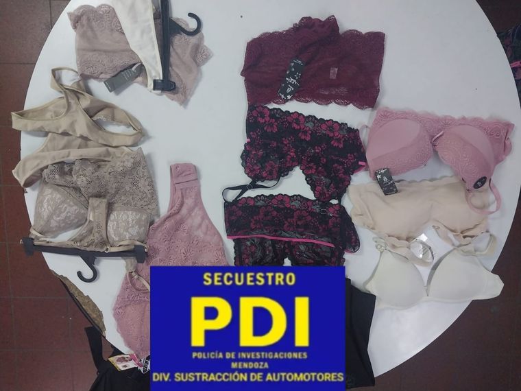 Los elementos robados Foto: Ministerio de Seguridad