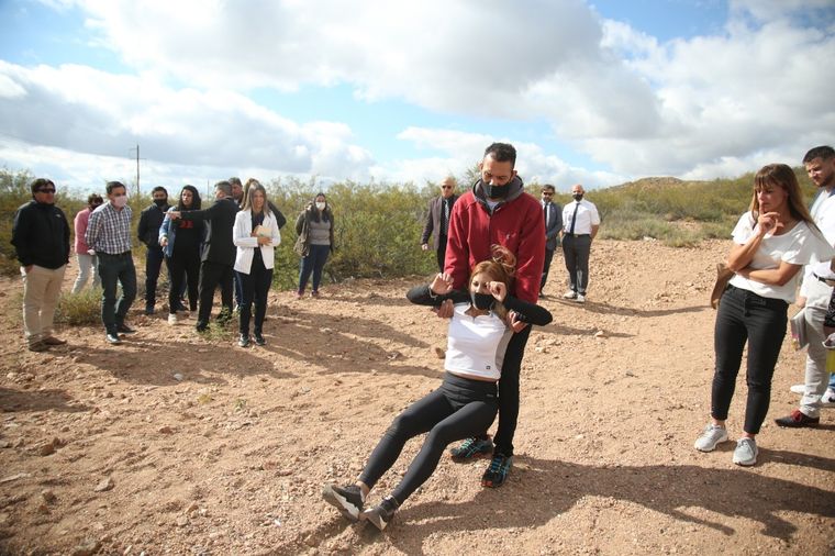 Realizaron una inspección ocular en el lugar donde fue encontrado el cuerpo de Nélida Villar. Foto: Prensa Poder Judicial.