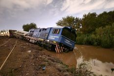 Un tren de carga descarriló por segunda vez en una semana en Maipú tras la intervención de delincuentes sobre la vía. El fin es robar el contenido de los vagones y venderlo Foto: Gentileza Mijail Lldan