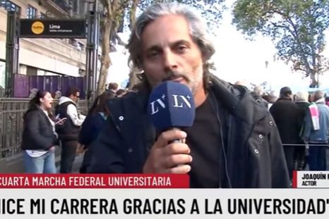 El actor, entre los famosos que dictaron presencia en el reclamo masivo. El actor, entre los famosos que dictaron presencia en el reclamo masivo.