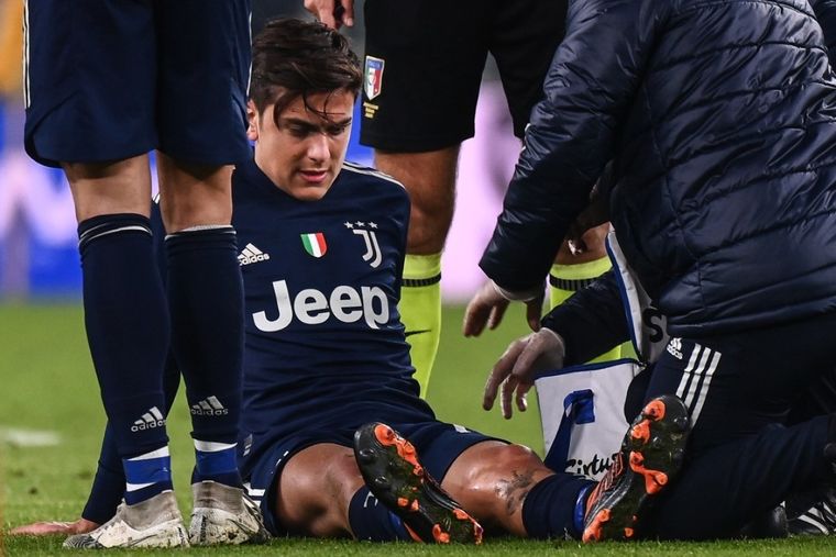 Dybala padece una lesión en el ligamento colateral de la rodilla izquierda.