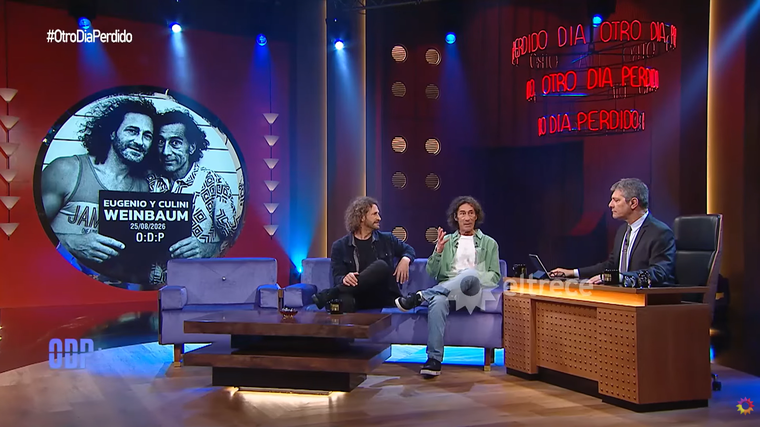 Mario Pergolini junto a los hermanos Weinbaum en El Trece.