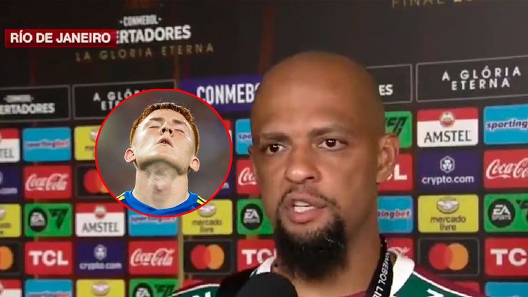 Felipe Melo recordó las palabras de Barco antes de la final y lo retó tras la victoria del Flu sobre Boca Foto: Captura ESPN