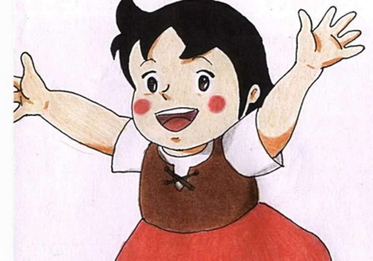 Heidi, protagonista de la famosa serie infantil. Foto: web