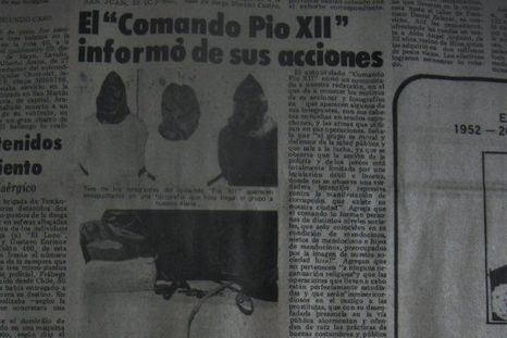 El Comando Moralizador Pío XII operó en Mendoza por lo menos un año antes del Golpe del 76. El Comando Moralizador Pío XII operó en Mendoza por lo menos un año antes del Golpe del 76.