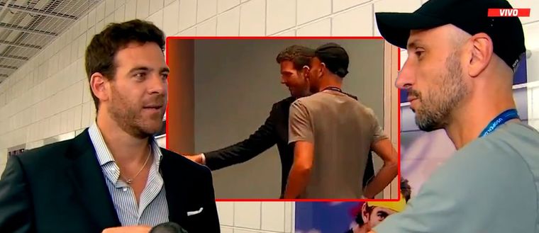 Del Potro y Ginóbili, juntos en el US Open.