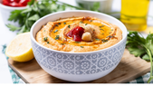 Sabor intenso, textura suave: receta de hummus de morrón perfecto. Sabor intenso, textura suave: receta de hummus de morrón perfecto.