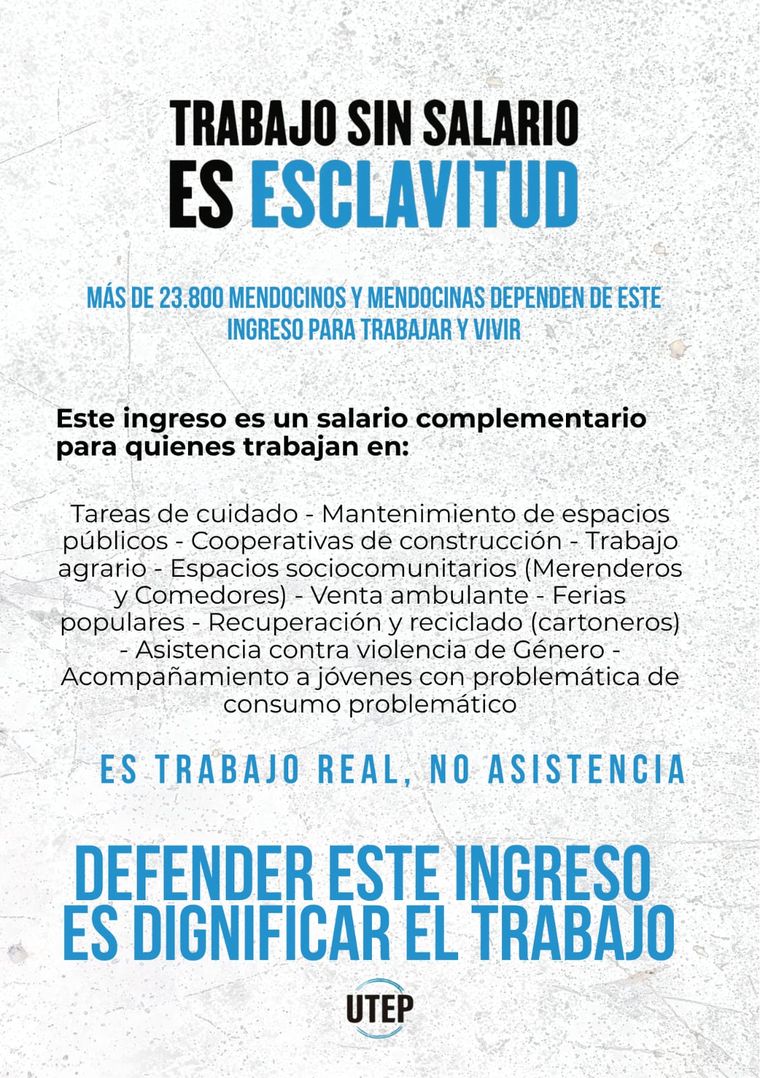 Reclamo de la UTEP. Reclamo de la UTEP.