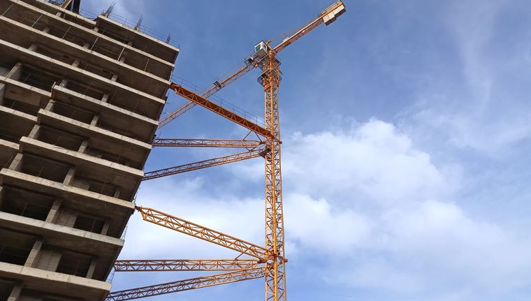 La construcción montaba tres pisos por hora. Foto: Walter Moreno/MDZ con Moto G24