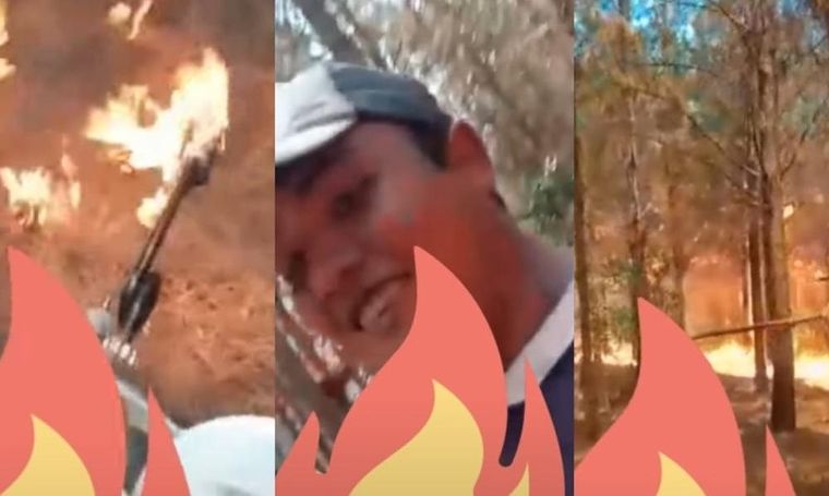En el video, el hombre se mostraba alegre de su accionar
