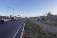 La escena del accidente en Godoy Cruz. La escena del accidente en Godoy Cruz.