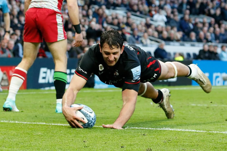 Juan Martín González marcó un hattrick en la goleada de Saracens. Foto: Archivo / Saracens