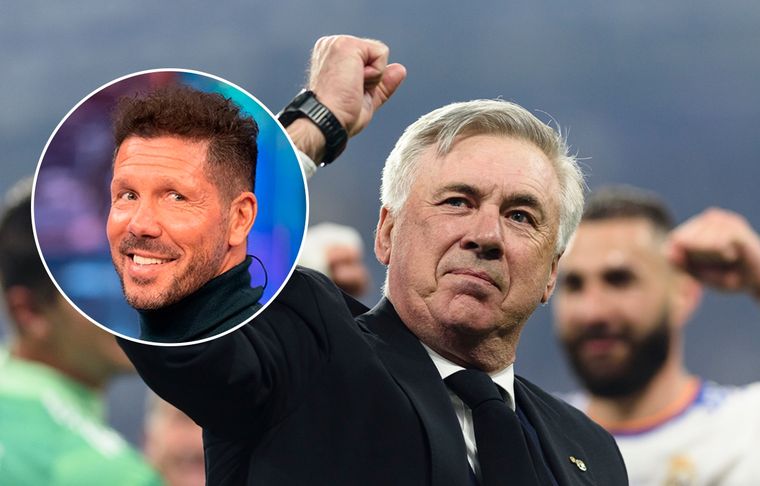 Carlo Ancelotti El entrenador del Real Madrid elogió fuertemente al Cholo Simeone.