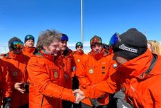 El presidente estuvo en la Antártida Foto: Telam