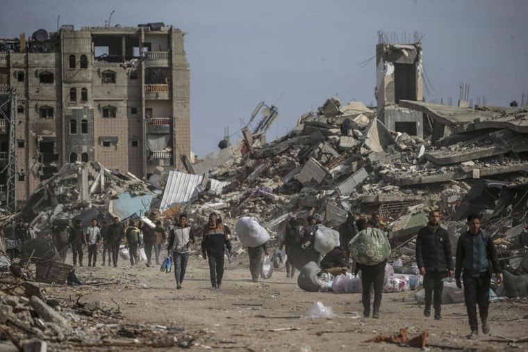 Hay incertidumbre sobre cuál es el plan de Netanyahu en el territorio si los palestinos abandonan Gaza. Foto: EFE