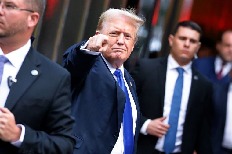 Voy por vos. Donald Trump, va a buscar el impacto final antes de septiembre. Foto: EFE