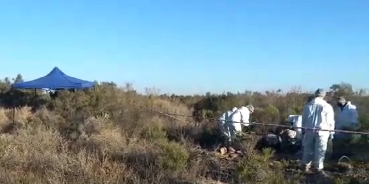 El sitio Este es el terreno en el que se encontró el cuerpo. Imagen: Min. de Seguridad.