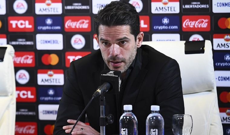 El DT habló ante los micrófonos en conferencia de prensa. Foto: Racing Club