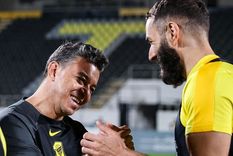 Gallardo y benzema, cuando la relación no era tirante. Foto: Al Ittihad