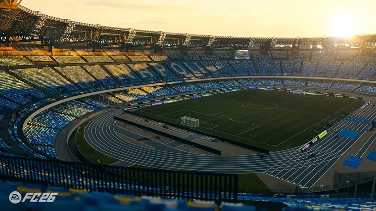 El Estadio Diego Armando Maradona de Nápoles se suma como novedad en EA Sports FC 26. El Estadio Diego Armando Maradona de Nápoles se suma como novedad en EA Sports FC 26.