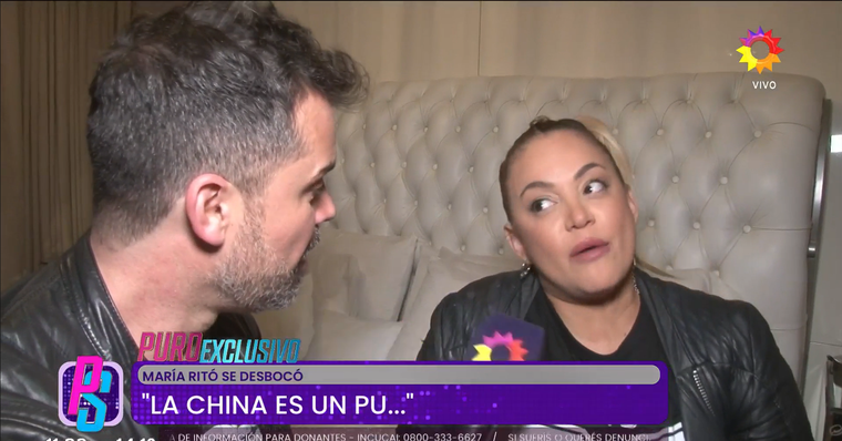 María Eugenia Ritó destrozó a la China Suárez. Foto: captura de pantalla TV/ El Trece. María Eugenia Ritó destrozó a la China Suárez. Foto: captura de pantalla TV/ El Trece.