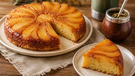 Torta invertida: en esta receta las peras blanqueadas son su gran secreto
