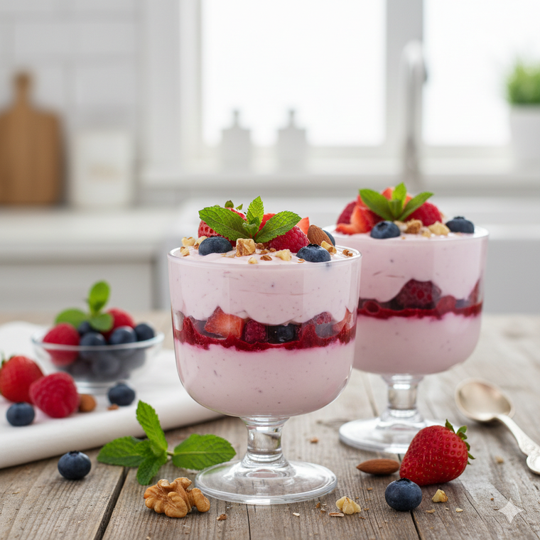 Un postre ideal para el verano. Fuente: IA Gemini.