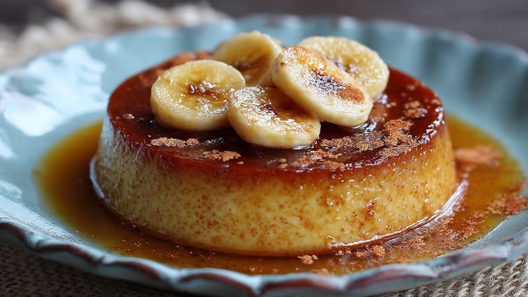 Flan saludable con banana, la receta ideal Flan saludable con banana, la receta ideal