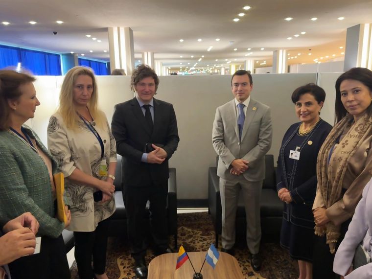 Javier Milei mantuvo un encuentro bilateral con su par de la República de Ecuador, Daniel Noboa