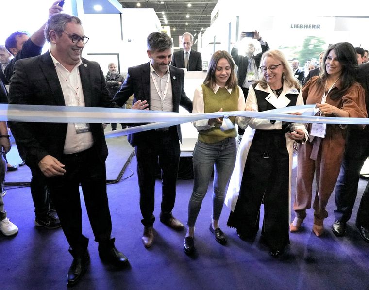Franco Mignacco, Alicia Kirchner, Fernando Gorbarán Acto inaugural de Arminera Foto: Arminera