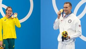 Emma McKeon y Caeleb Dressel Foto: GETTY IMAGES Foto: GETTY IMAGES