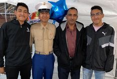 Los tres hijos de Narciso Barranco (segundo por la derecha), Alejandro, Emanuel y José Luis Barranco, se unieron al Cuerpo de Marines de EE.UU.