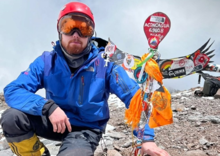 El montañista misionero alcanzó los 6.962 metros del techo de América.