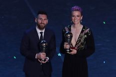 Lionel Messi y Megan Rapionoe, ganadores del The Best 2019. Foto: FIFA