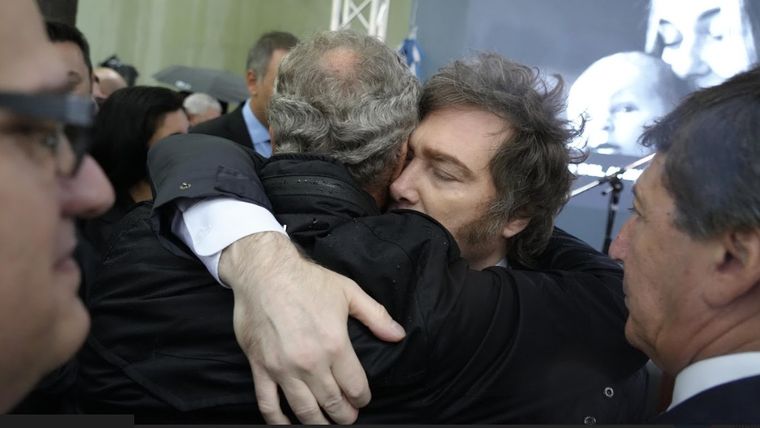 Javier Milei en el acto que organizó la Embajada de Israel.