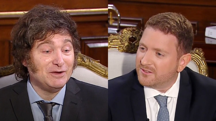Jonatan Viale arrasó en el rating con Javier Milei Foto: Captura de video TN