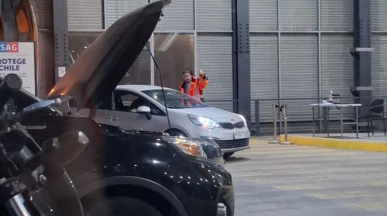 Así se encontraba este domingo el paso a Chile.&nbsp;