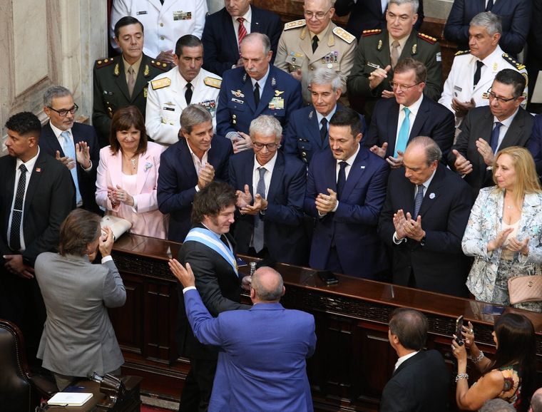 Quiénes fueron los que se alegraron por el discurso y las medidas que anunció este viernes Milei Foto: Noticias Argentinas