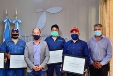 cuatro recolectores municipales fueron reconocidos por un gran gesto